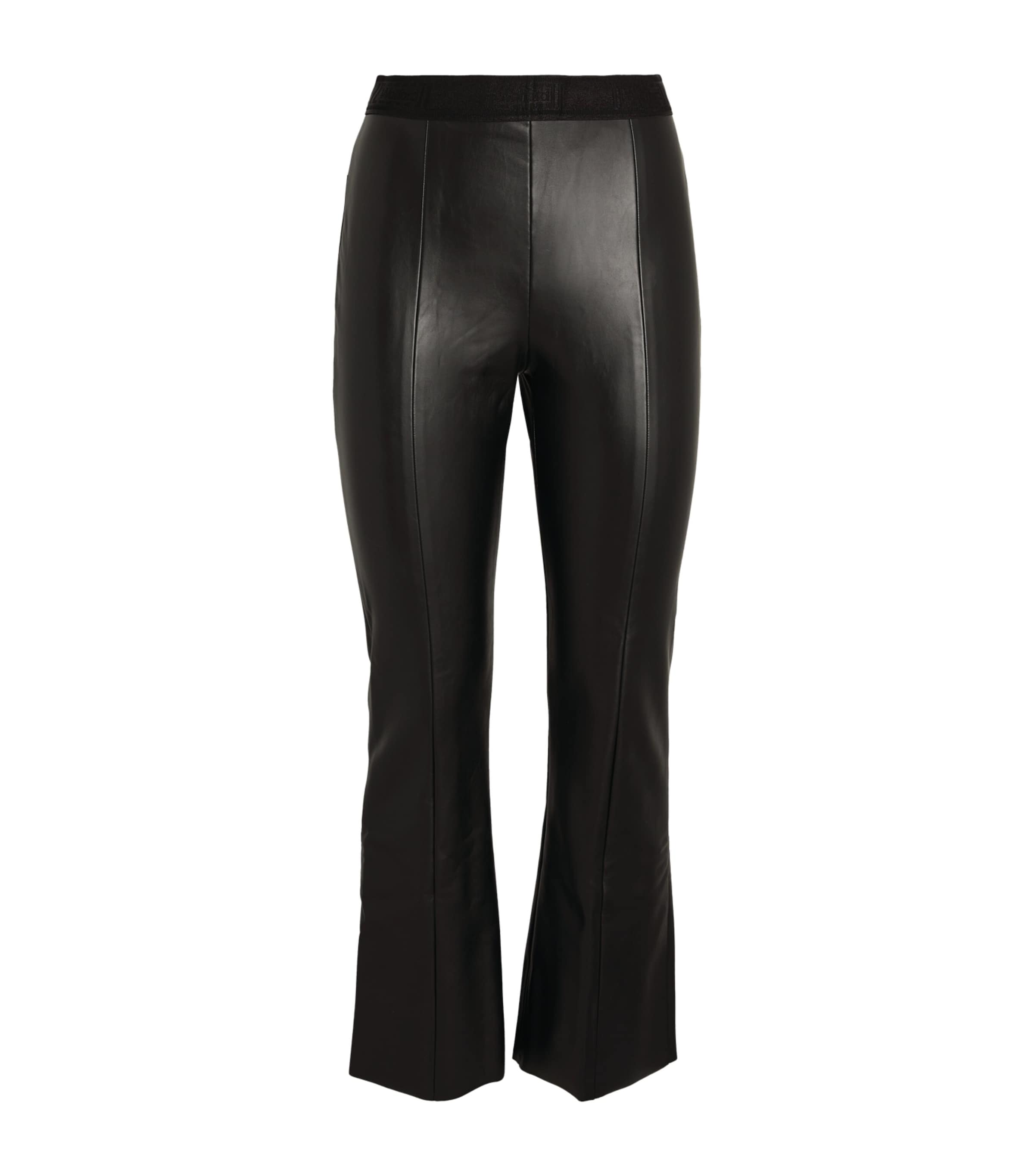 Black Vegan Leather Jenna Trousers