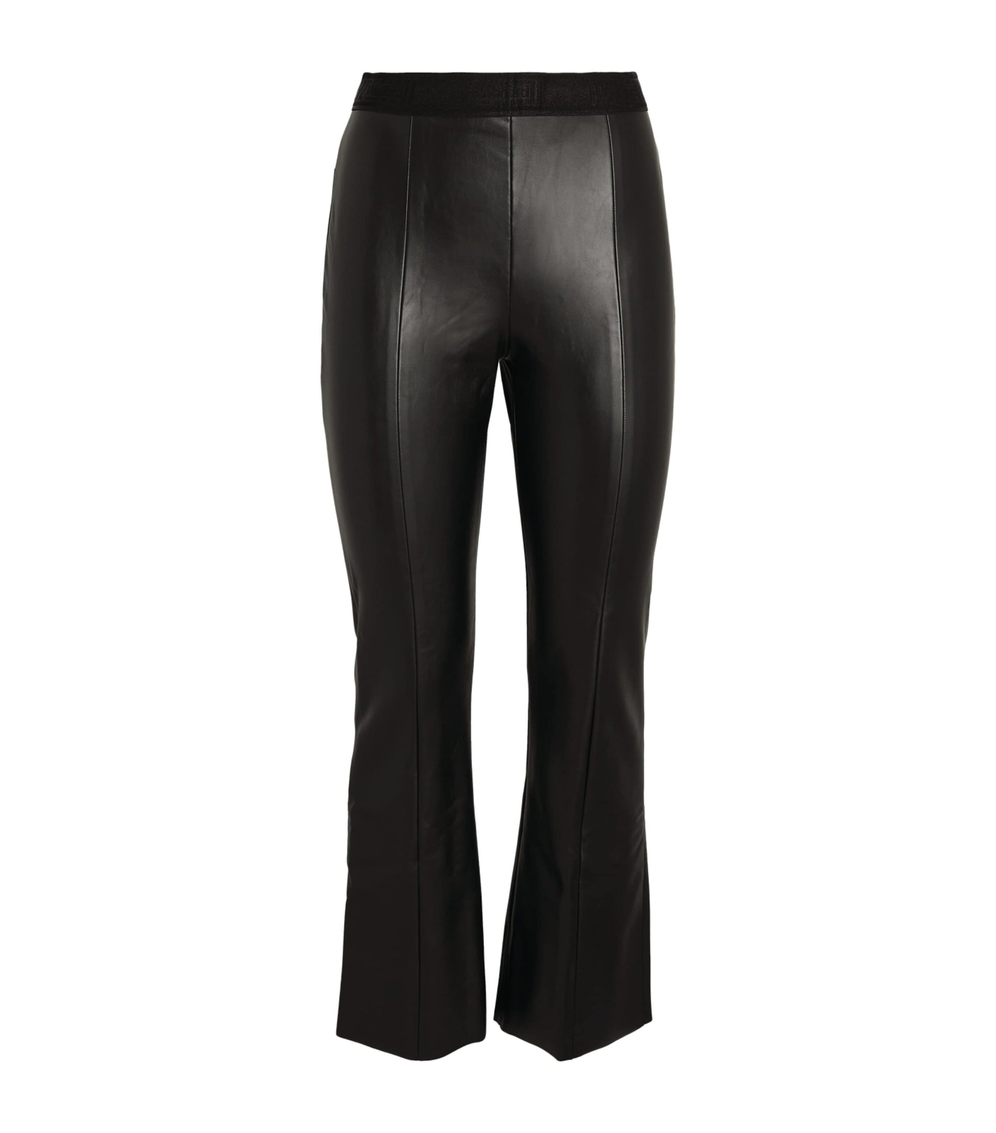 Black Vegan Leather Jenna Trousers