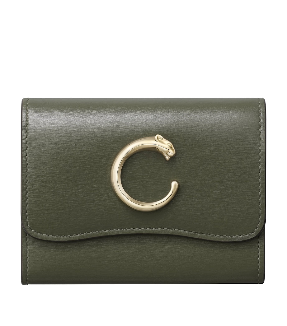 Green Mini Leather Panthère de Cartier Wallet