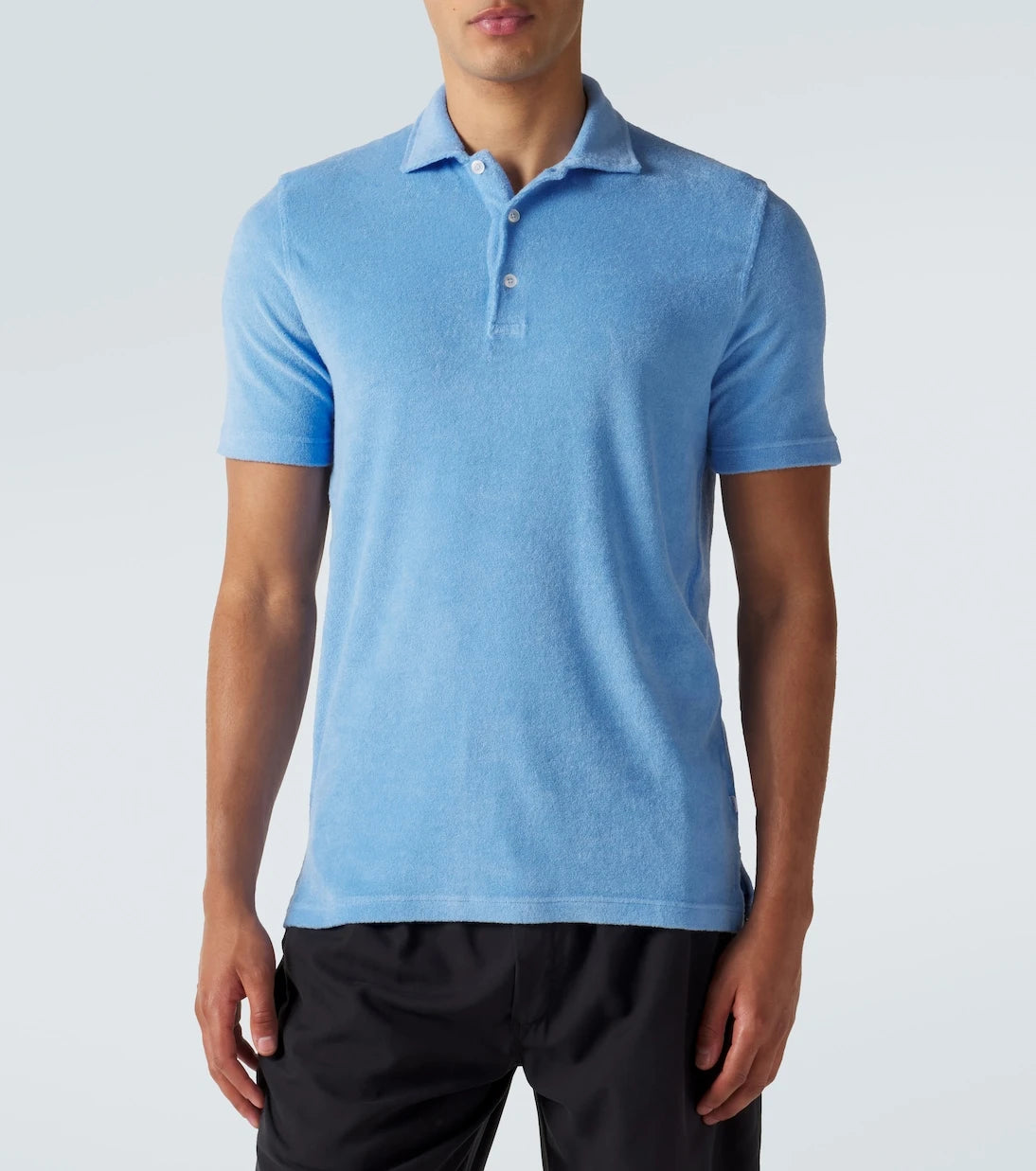 Fedeli - Cotton terry polo shirt