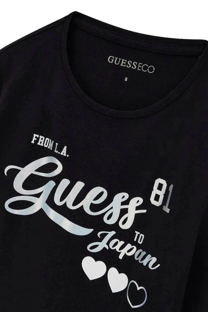 Guess uzun kollu pamuklu çocuk bluzu