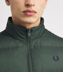Fred Perry Green Padded Logo GIlet
