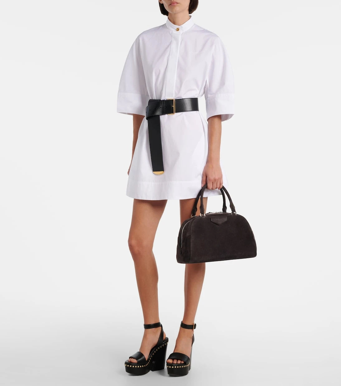 Givenchy - حقيبة توت Antigona East-West Medium من جلد الشامواه