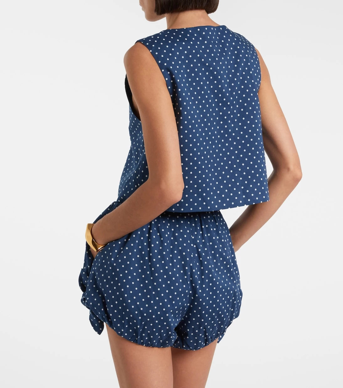 Posse - Rio polka-dot cropped top