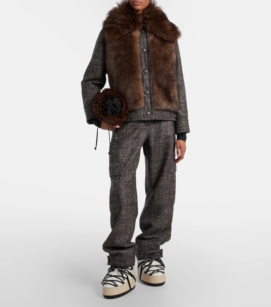 Moncler - Shearling clutch