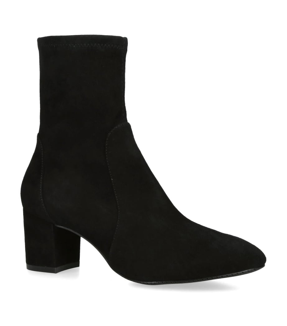 Stuart Weitzman Black Suede Yuliana Ankle Boots 60