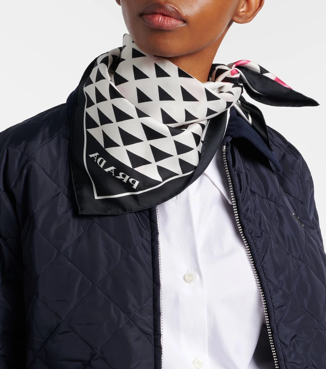Prada - Printed silk twill scarf