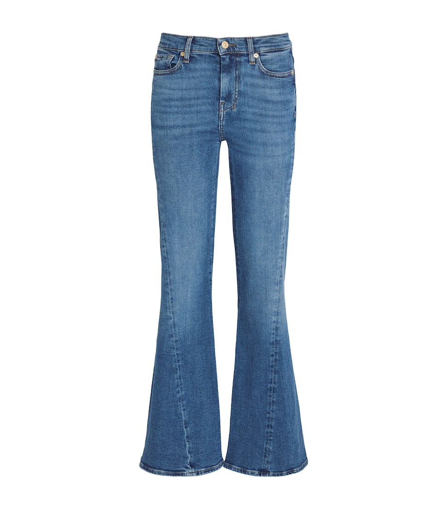 7 For All Mankind Blue Dojo Tailorless Flared Jeans