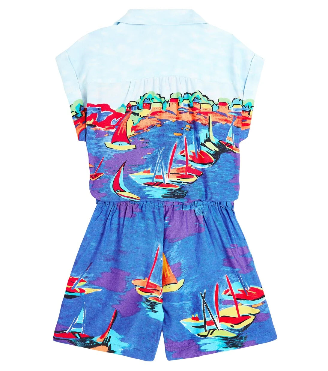 Polo Ralph Lauren Kids - Printed jersey playsuit
