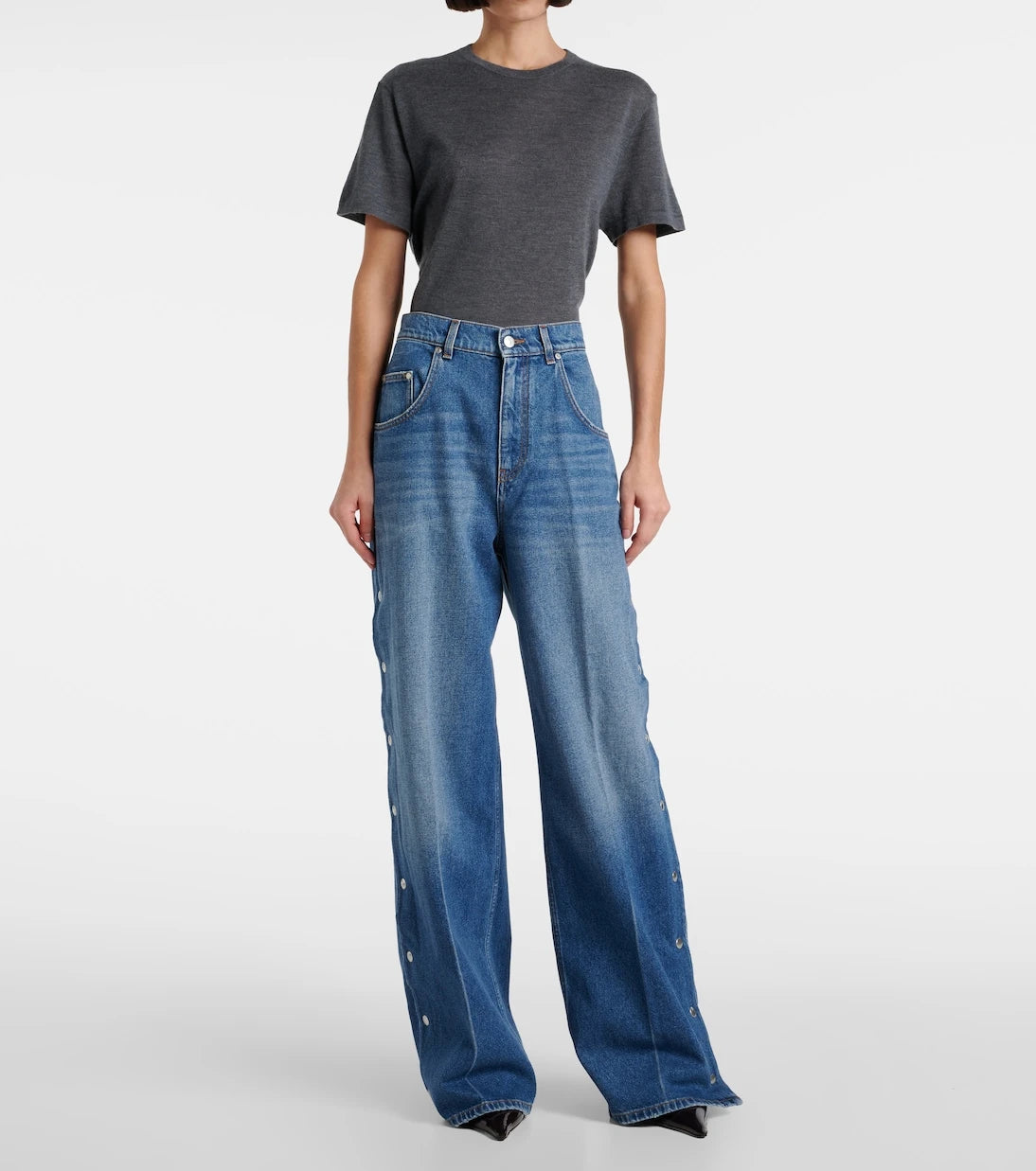 Stella McCartney - Mid-rise wide-leg jeans