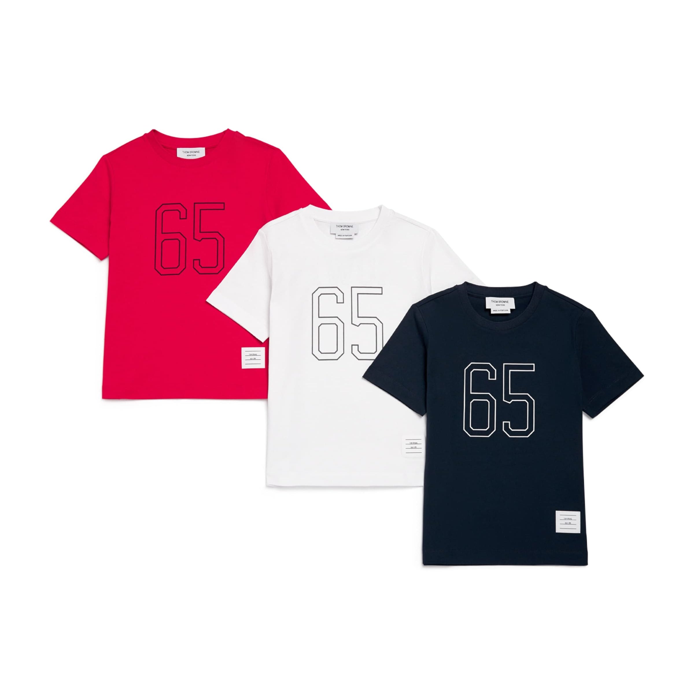 Thom Browne Kids Set of 3 Cotton Logo T-Shirts (2-12 Years)