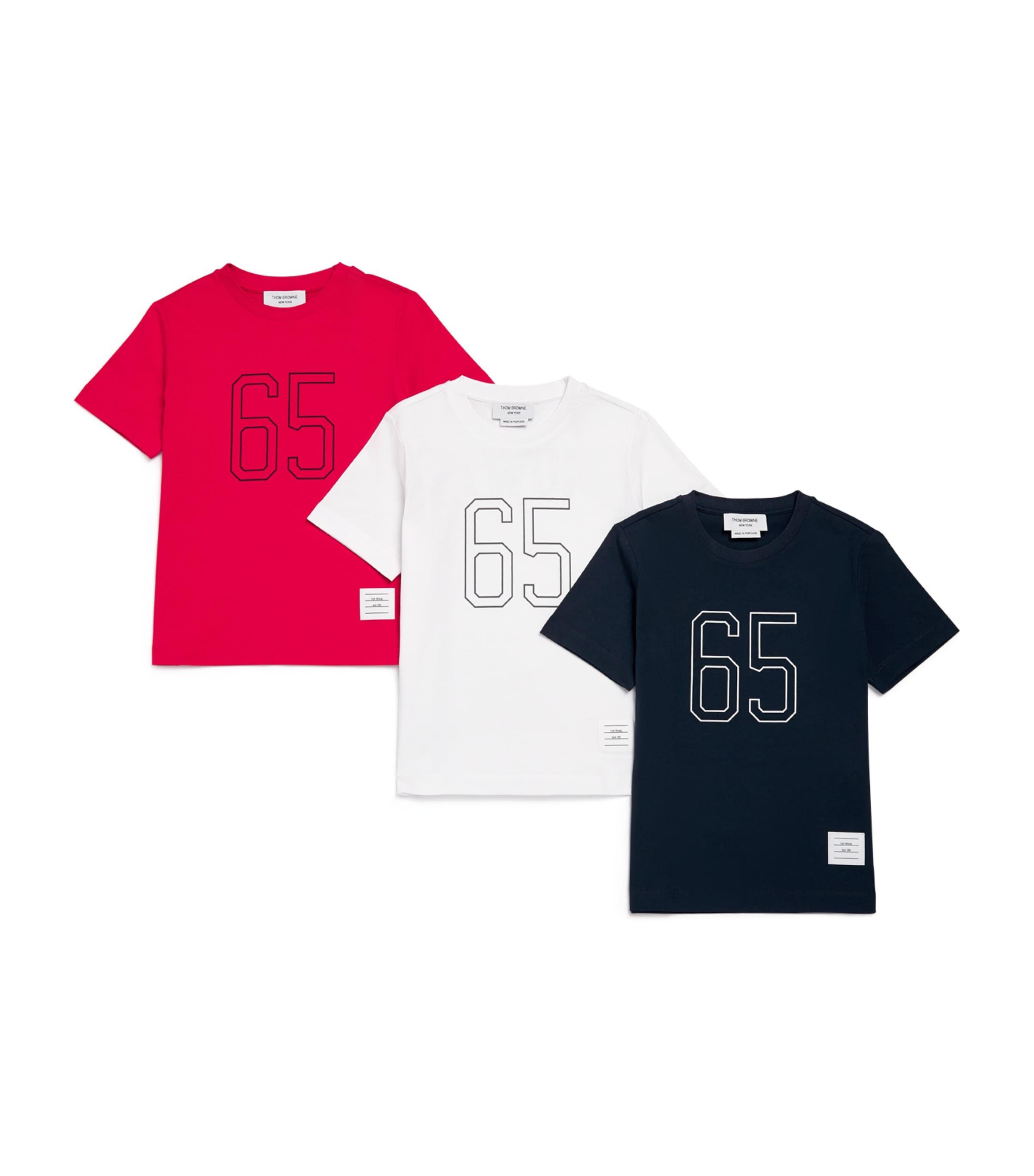 Thom Browne Kids Set of 3 Cotton Logo T-Shirts (2-12 Years)