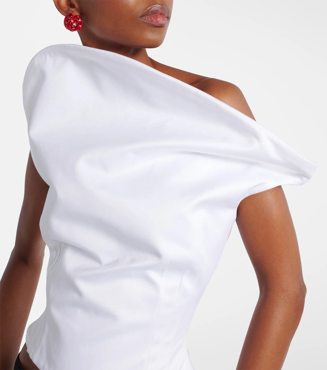 Magda Butrym - Asymmetric cotton bustier top