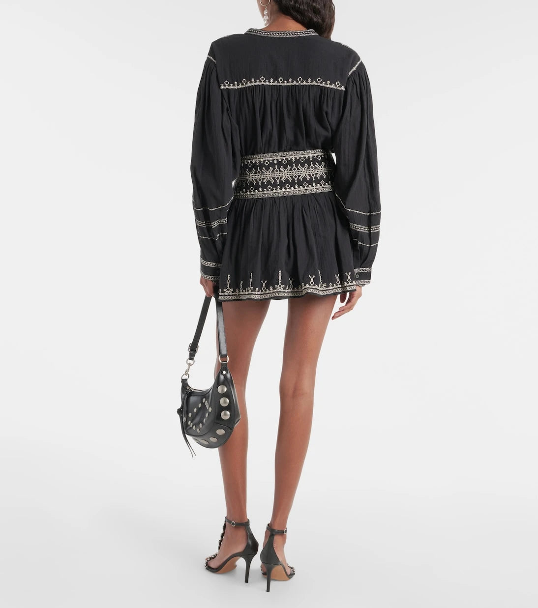 Marant Etoile - Picadilia embroidered cotton miniskirt