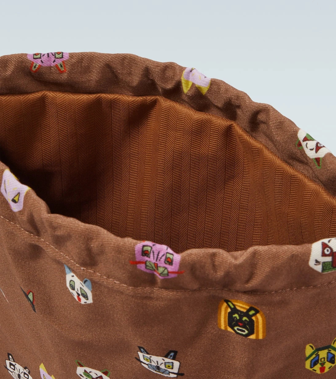 Loewe - x Louis Wain Cats leather-trimmed pouch