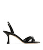 Black Elsy 70 Leather Heeled Sandals