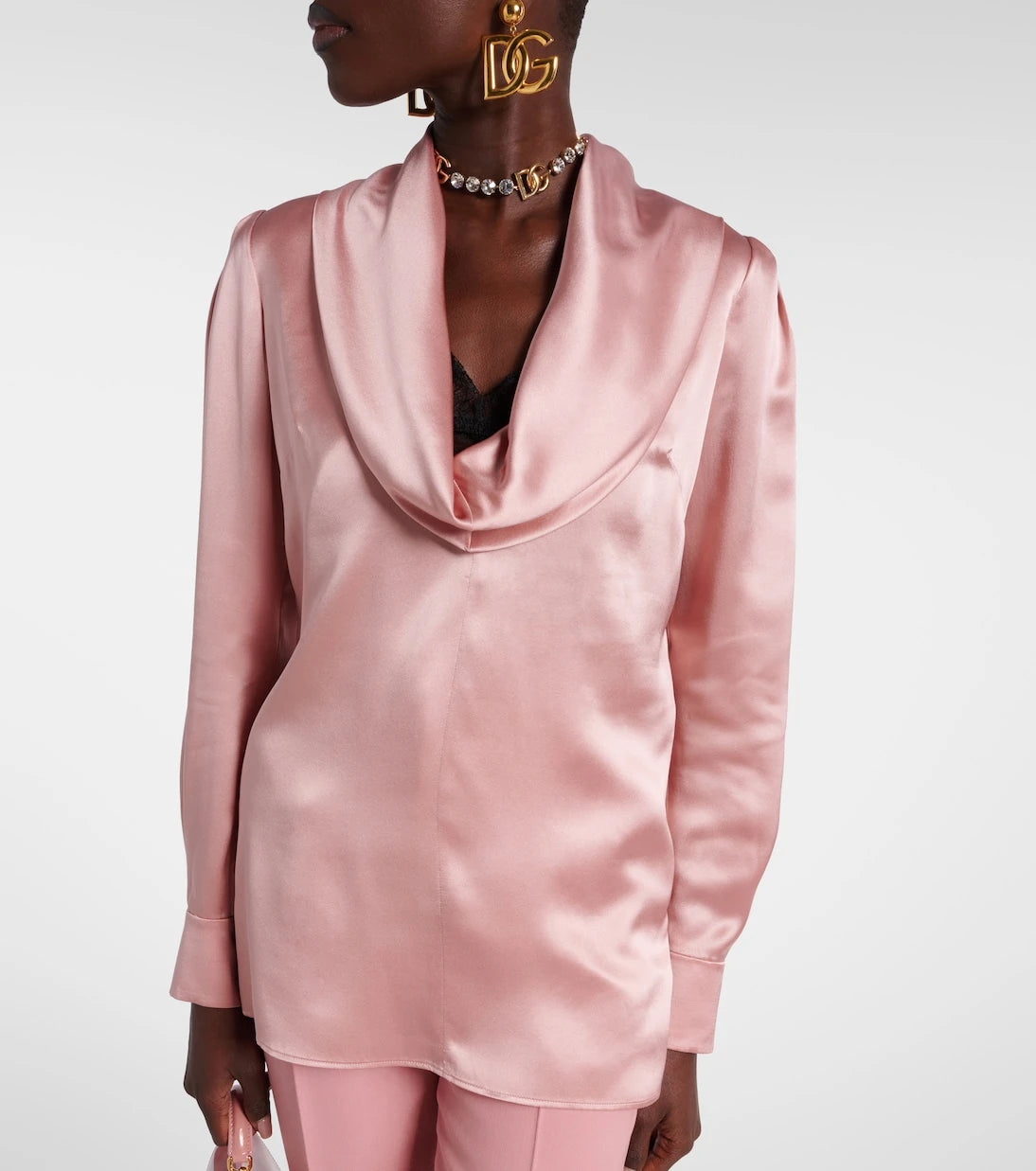 Dolce&Gabbana - Draped silk satin blouse
