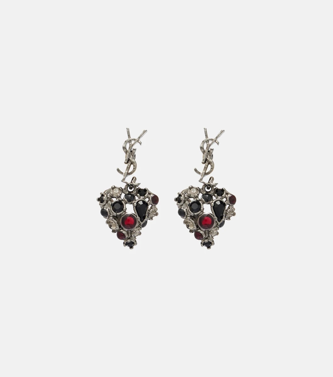 Saint Laurent - Cassandre embellished drop earrings