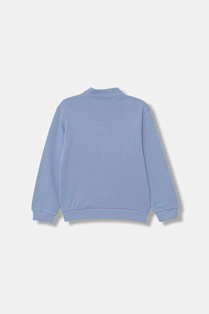 United Colors of Benetton fermuarlı çocuk pamuklu sweatshirt