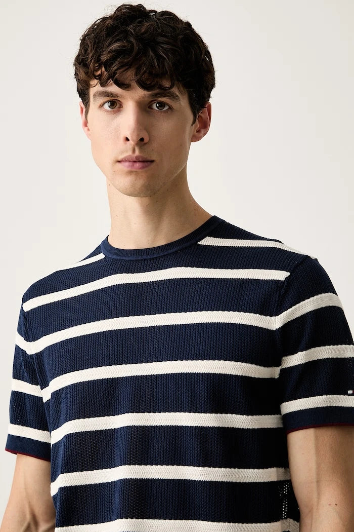 Tommy Hilfiger erkek pamuklu kazak tipi tişört