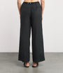 Black Cotton Wide-Leg Azura Trousers