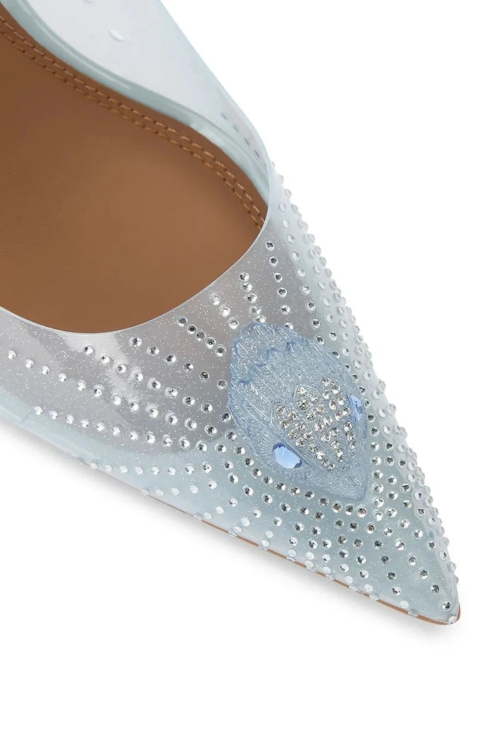 Kurt Geiger London обувки с ток Eagle Vinyl Court Pale Blue