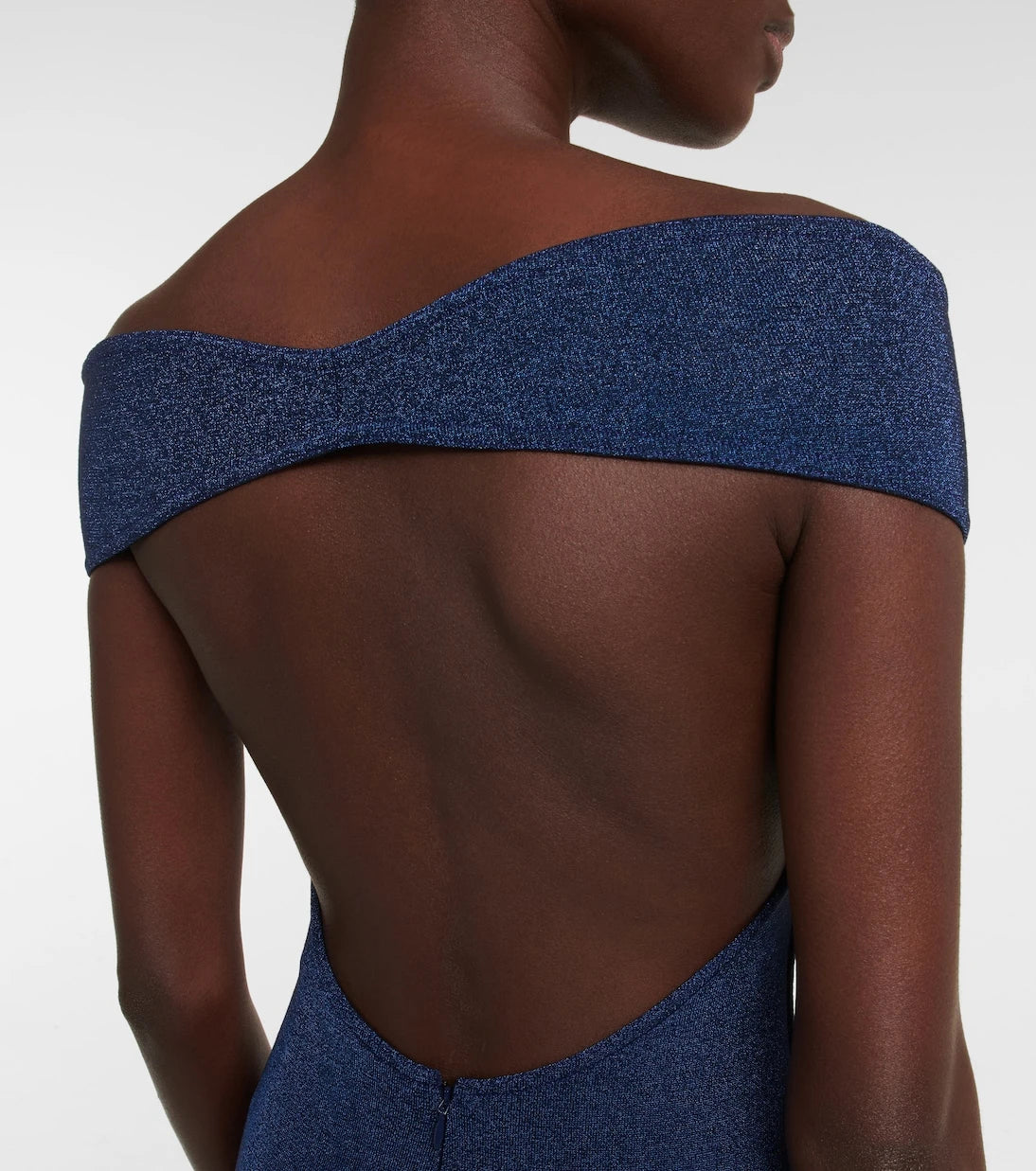 Alaïa - Off-shoulder wool-blend Lurex® gown