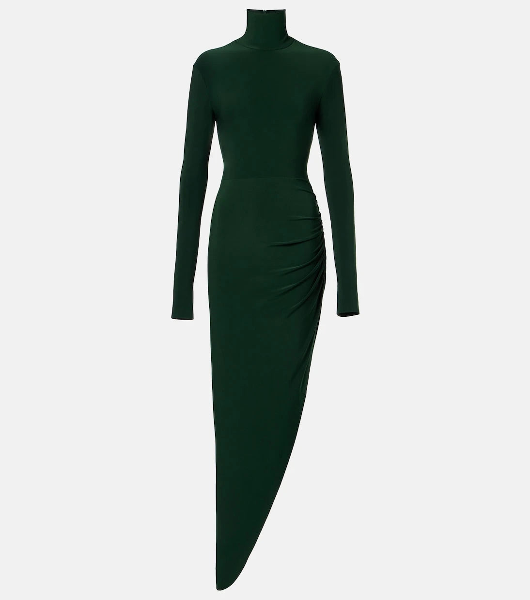 Norma Kamali - Asymmetric turtleneck maxi dress