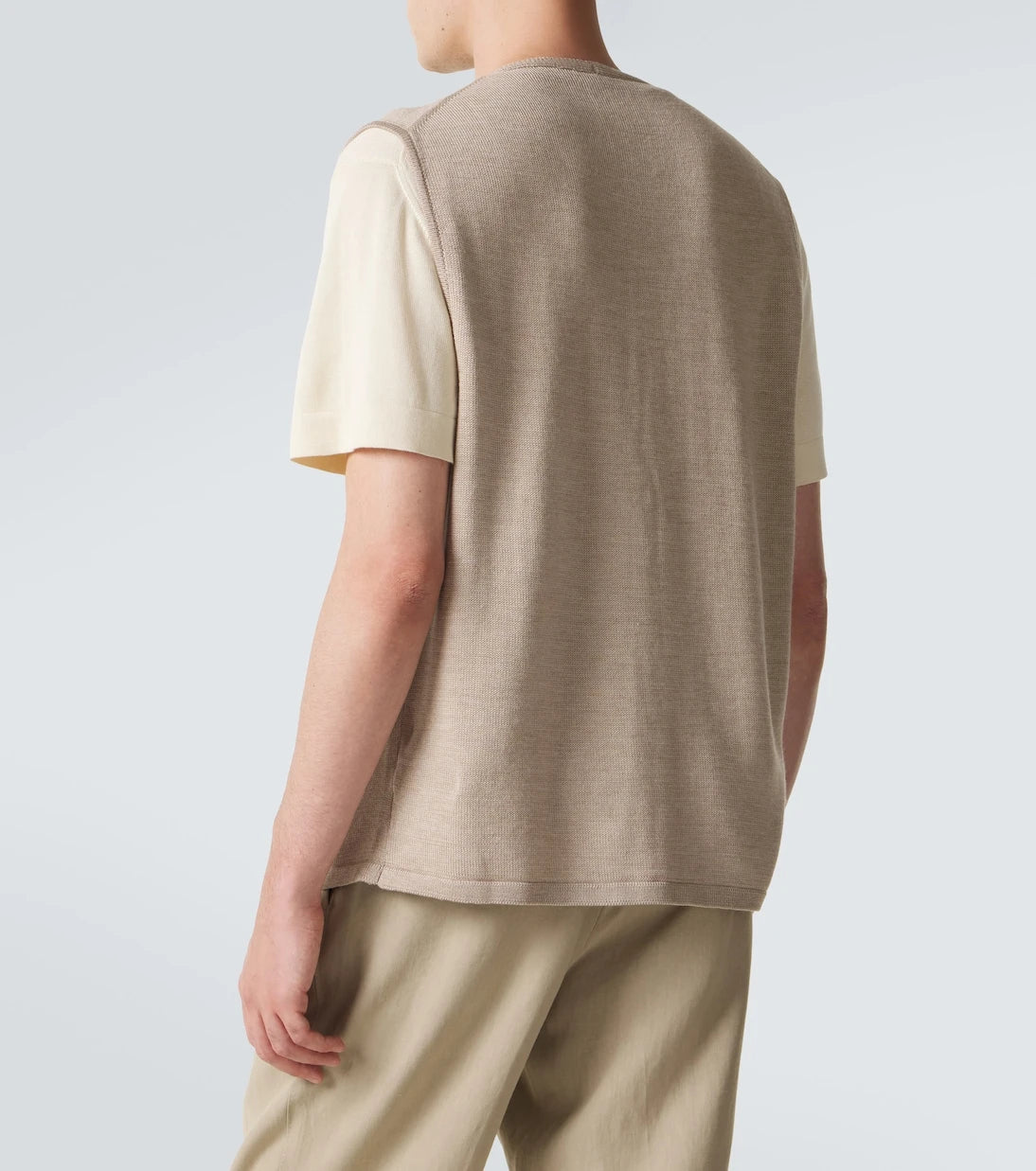 Stòffa - Knitted wool and silk vest