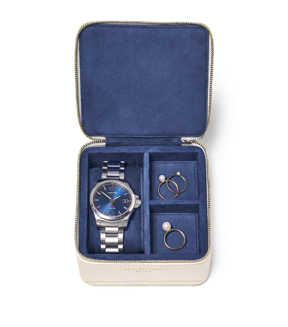 Aspinal Of London Leather Watch and Ring Box