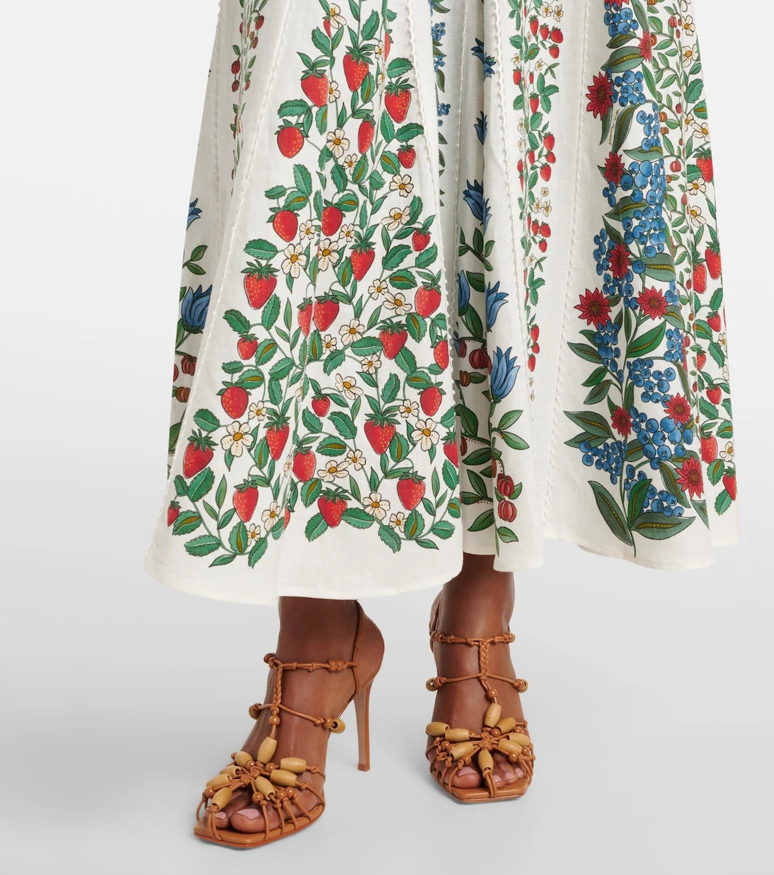 Farm Rio - Floral linen-blend maxi dress