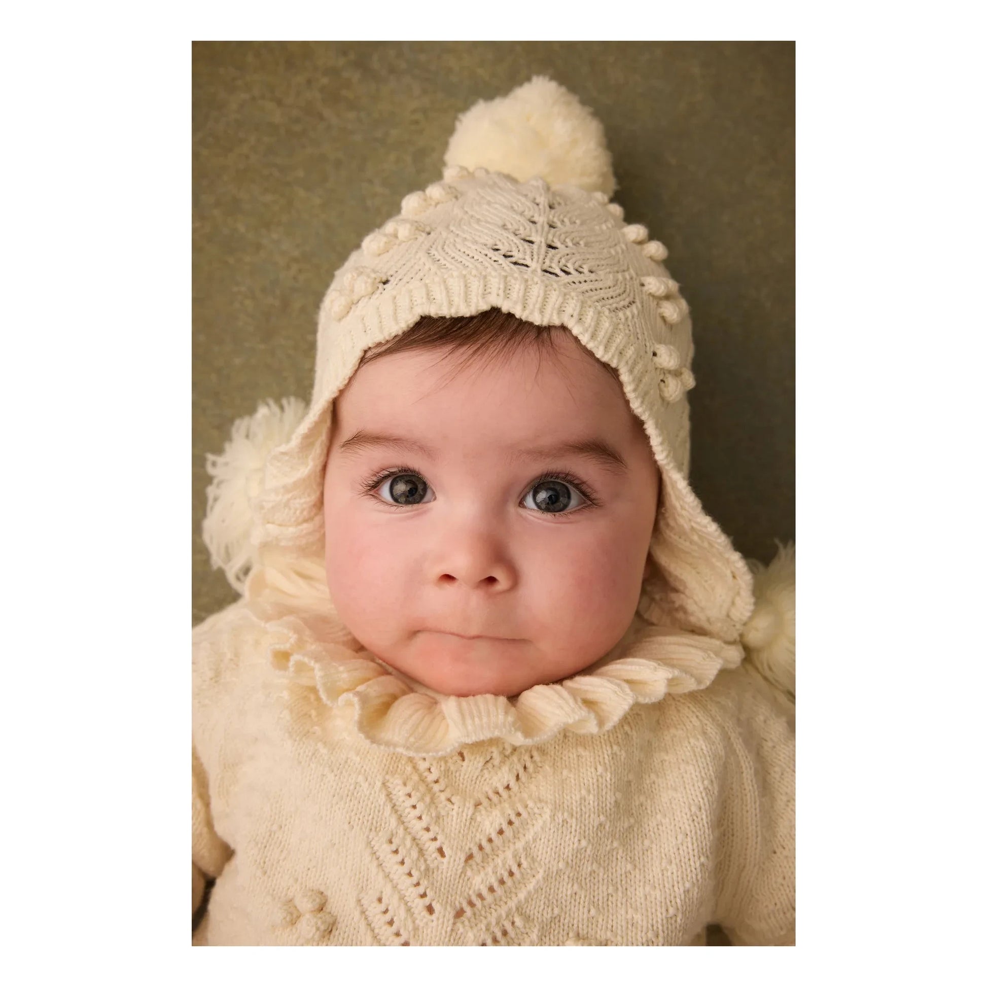 Louise Misha - Elvina Ruffle Neck Sweater | Cream