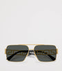 Wire-Frame Rectangular Sunglasses