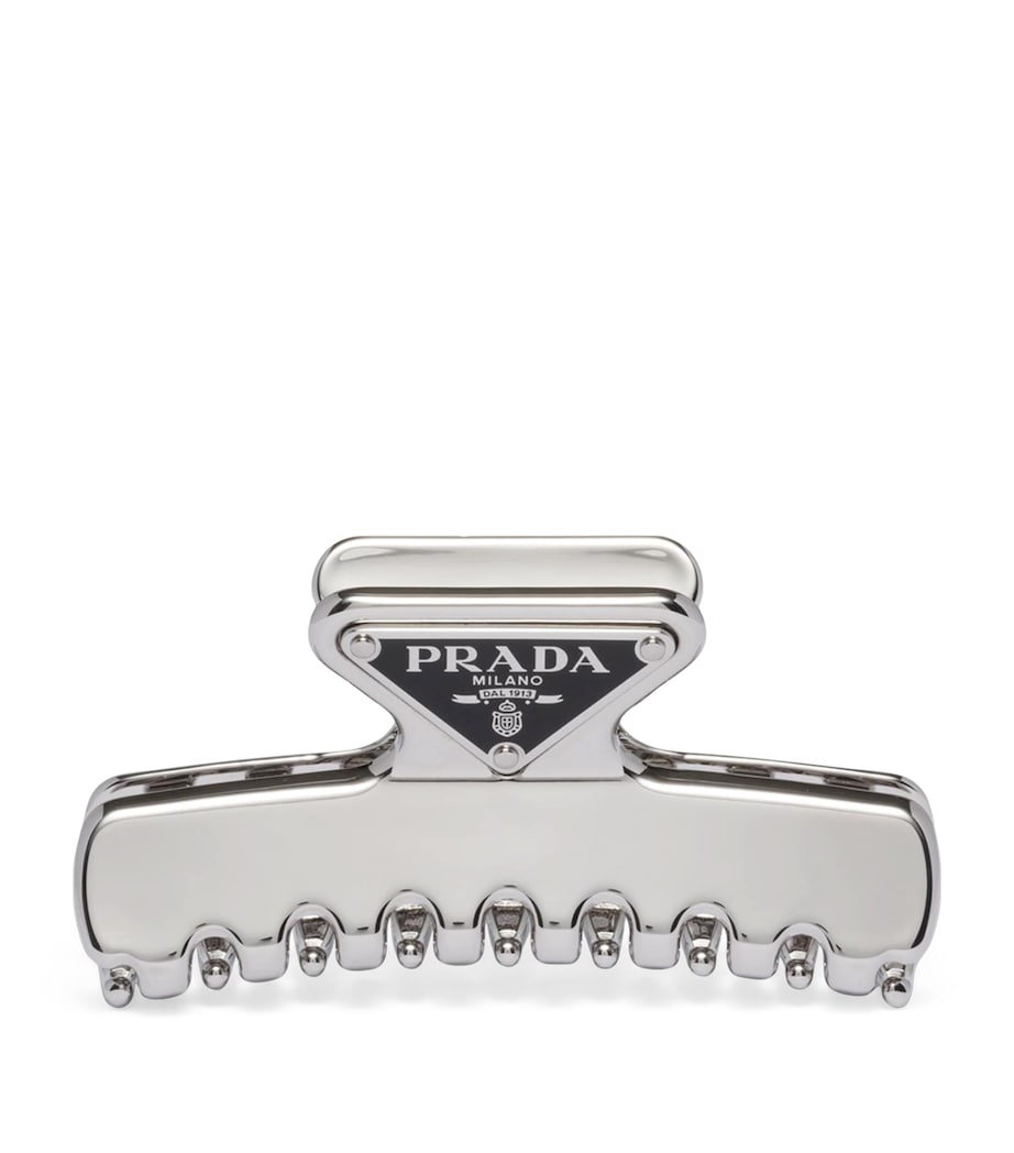 Metallic Triangle Logo Claw Clip