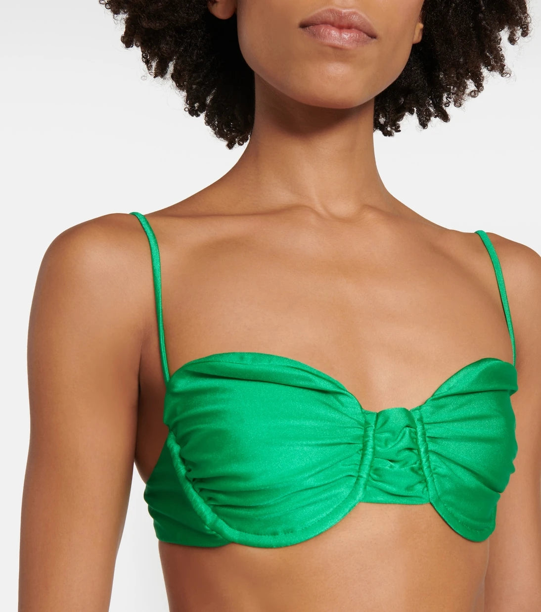Jade Swim - توب بيكيني ميا بتصميم مكسو بقماش مجمّع