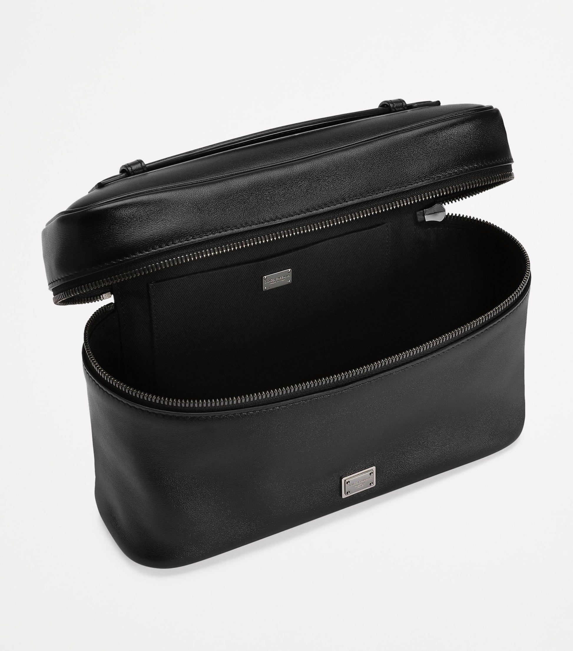 Dolce & Gabbana Leather Logo Plaque Toiletry Bag