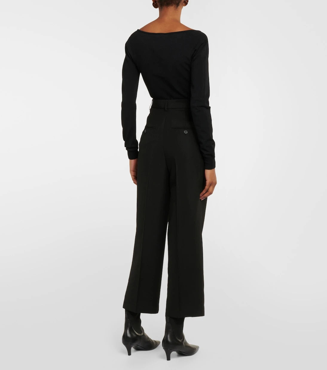 Toteme - High-rise cropped straight pants