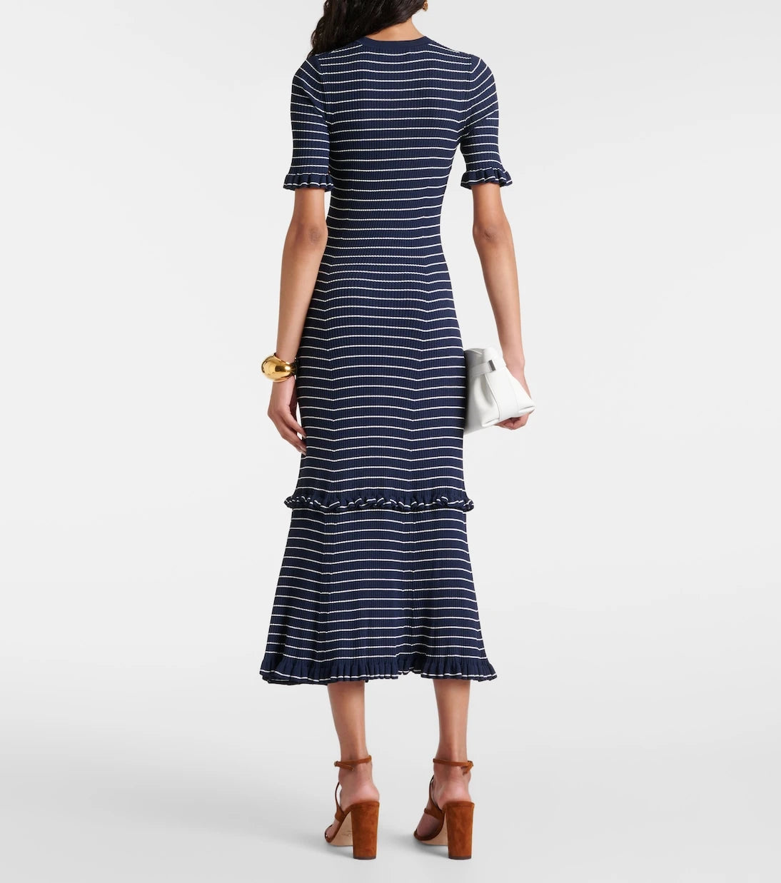 Altuzarra - Delpini striped ruffled maxi dress