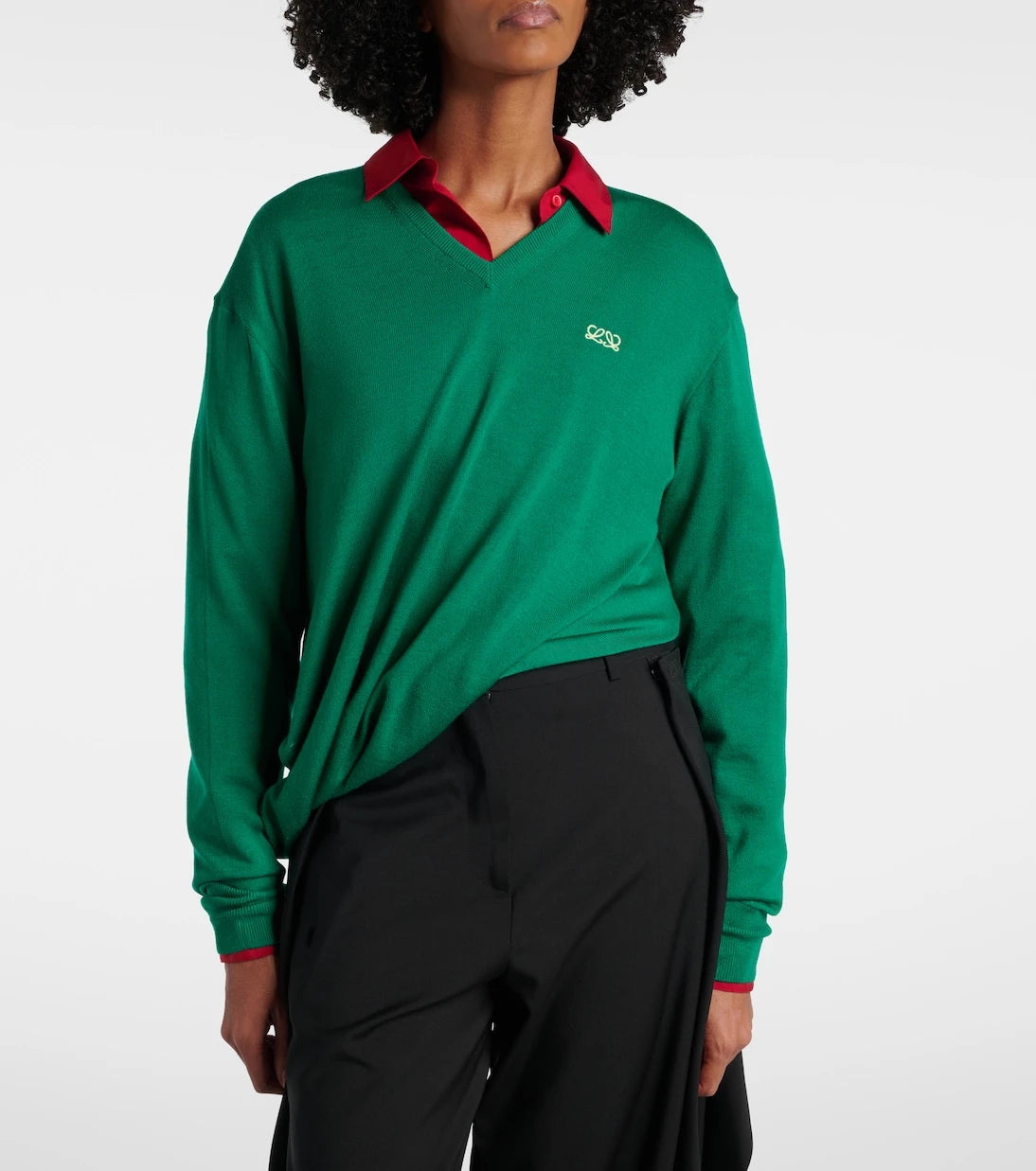 Loewe - Double L asymmetric wool sweater