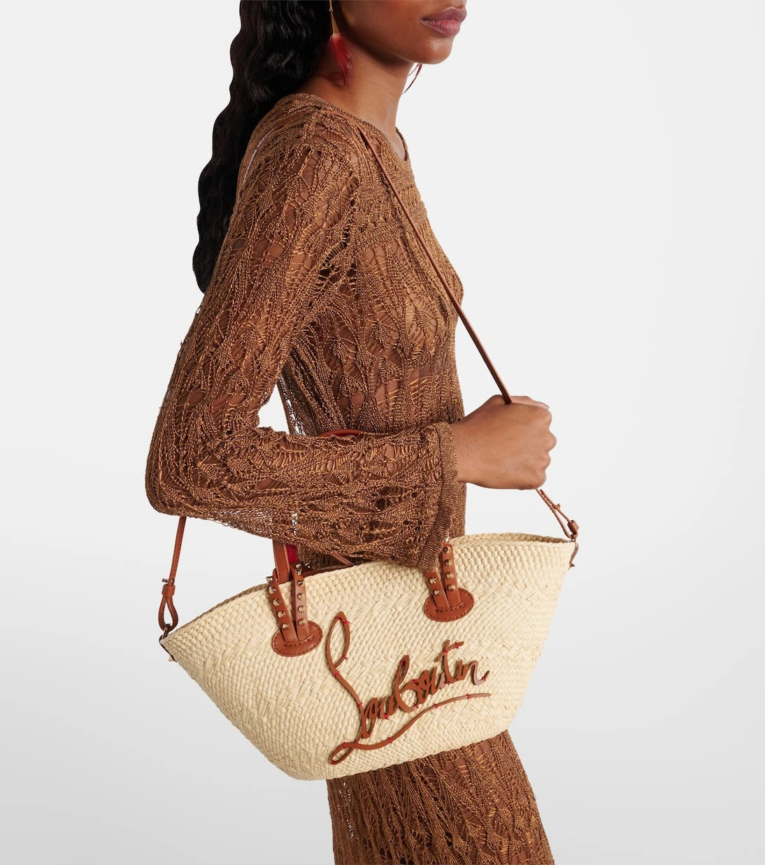 Christian Louboutin - Cabata Mini raffia basket bag