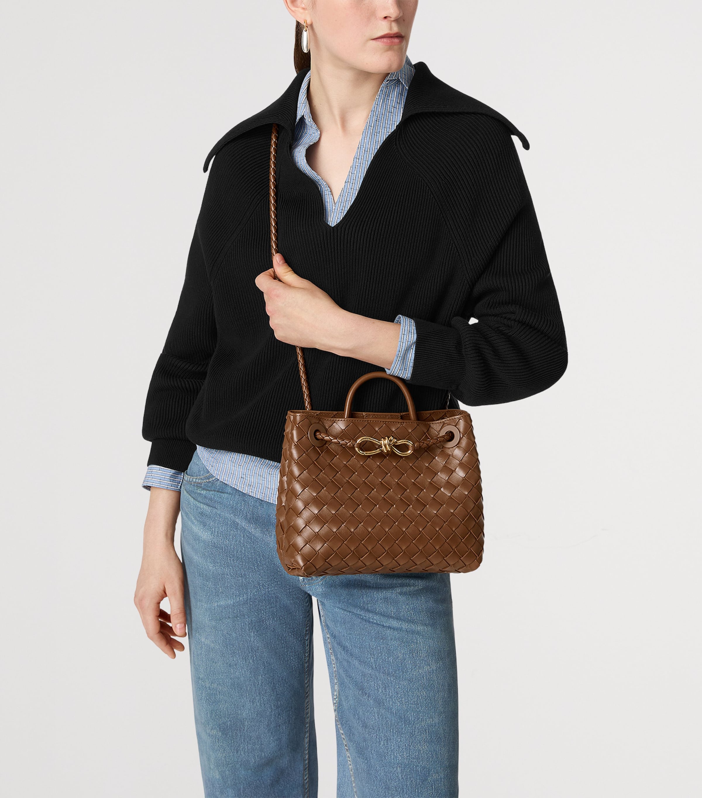 Small Leather Andiamo Top-Handle Bag