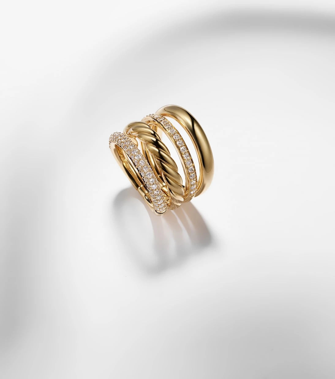 David Yurman - DY Mercer® 18kt gold ring with diamonds