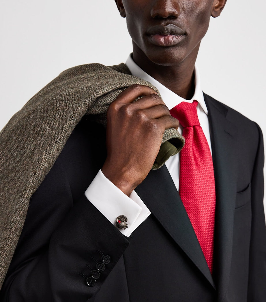 Deakin & Francis Sterling Silver Wild Turkey Cufflinks