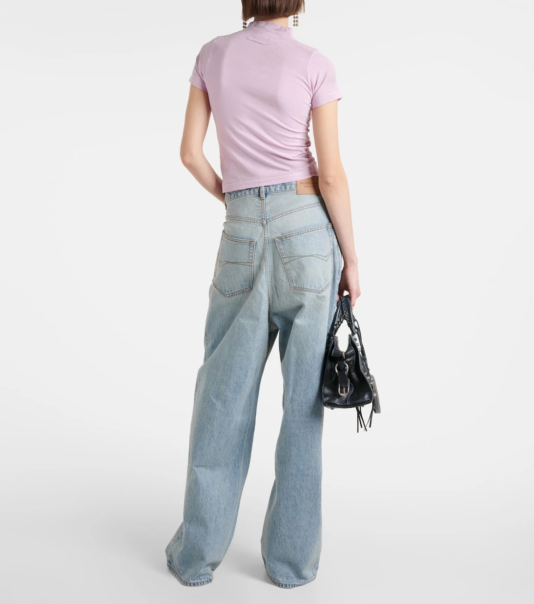 Balenciaga - Cropped cotton jersey T-shirt