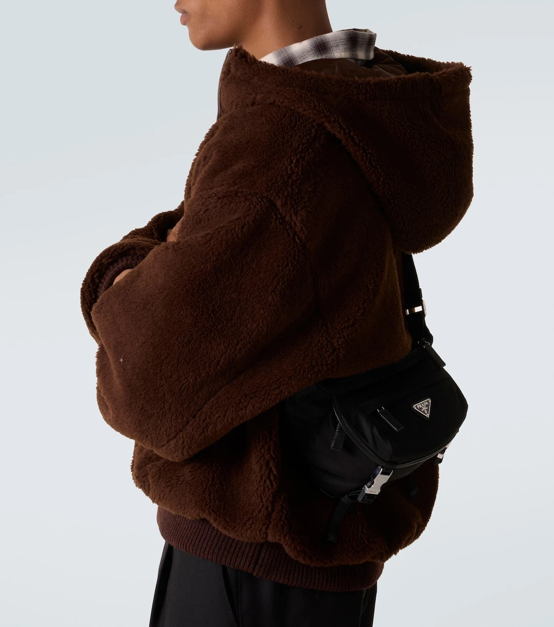 Prada - Re-Nylon leather-trimmed belt bag