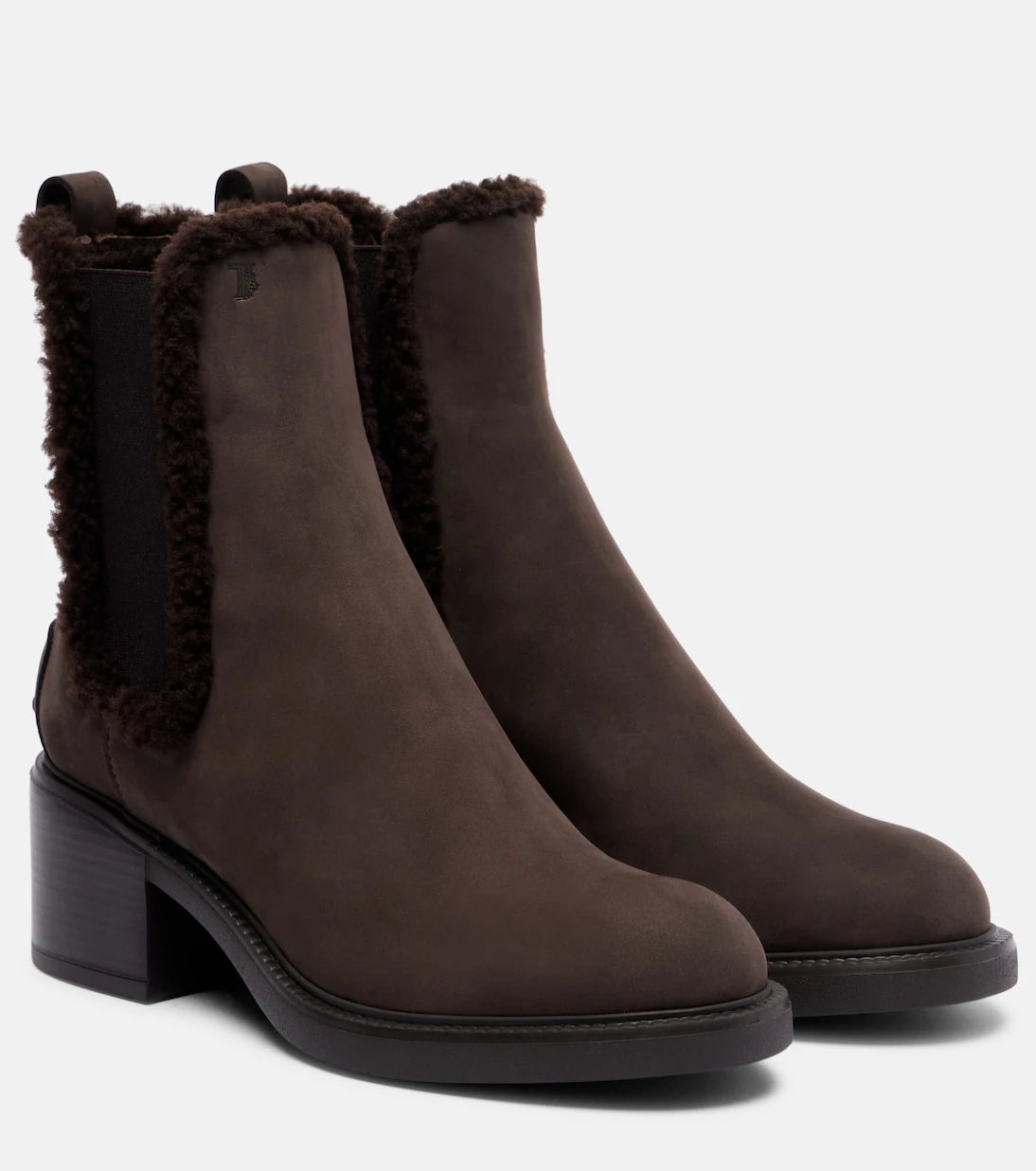 Tod's - Shearling-lined leather Chelsea boots