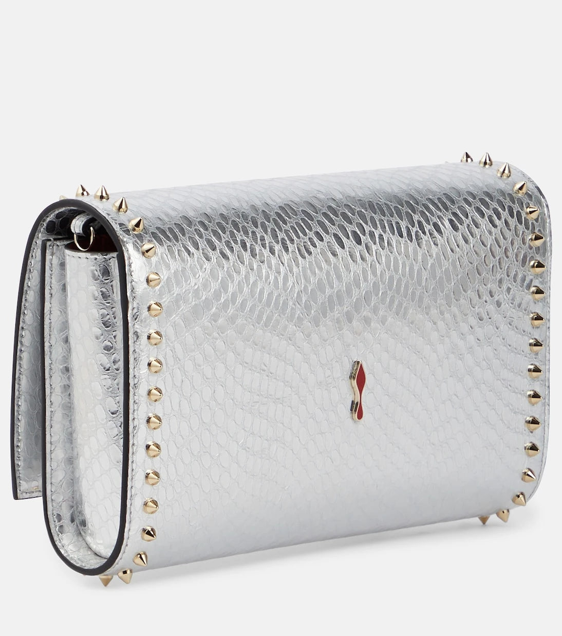 Christian Louboutin - Paloma snake-effect leather clutch