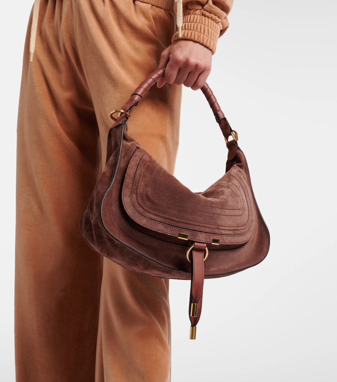 Chloé - Marcie Small suede shoulder bag