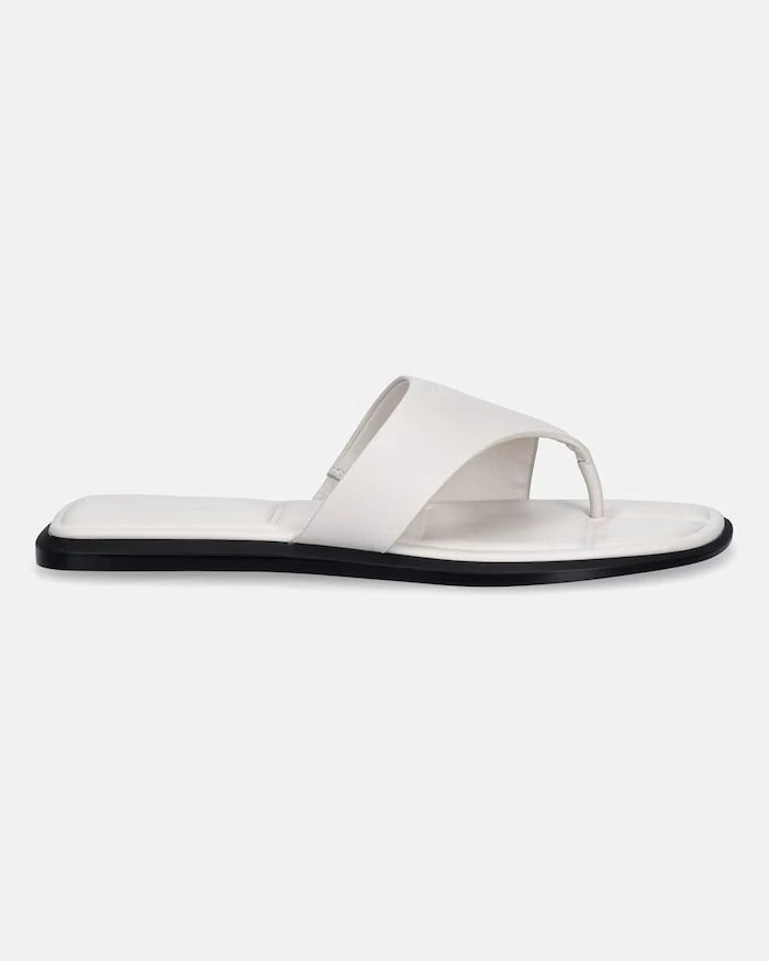 Calvin Klein kadın deri parmak arası terlik FLAT SANDAL THONG LTH