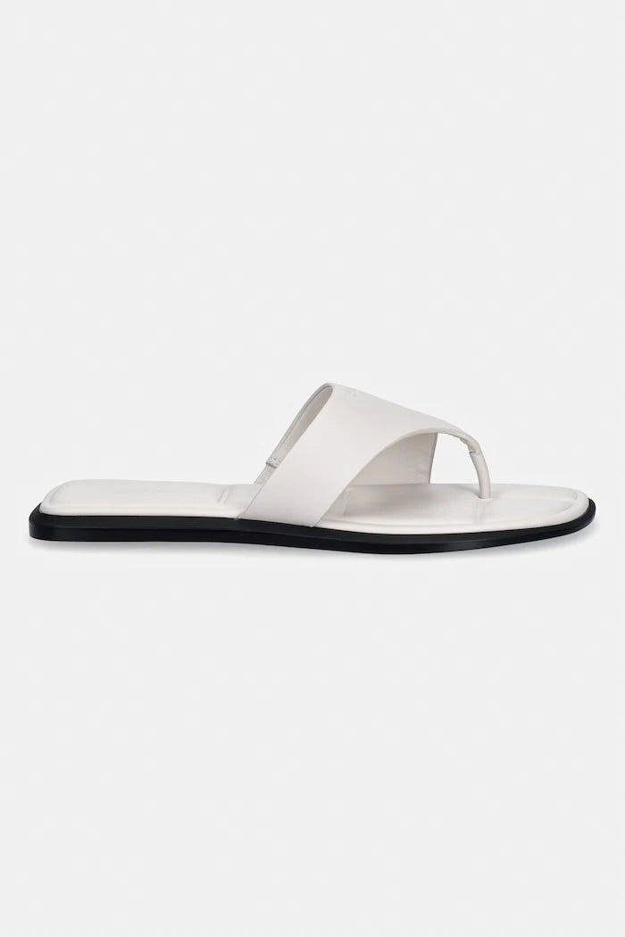 Calvin Klein джапанки дамски от кожа FLAT SANDAL THONG LTH